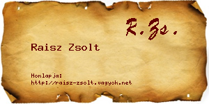 Raisz Zsolt névjegykártya